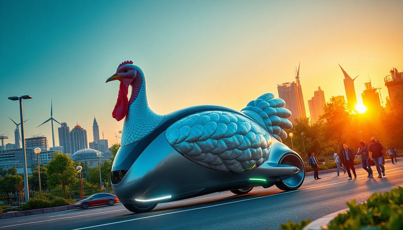 Electric Vehicle Turkey Chicken: Green Cooking...